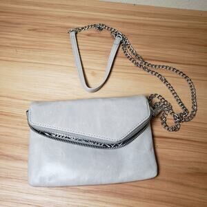 Hobo International Daria Leather Convertible Crossbody Wristlet Light Beige Mini